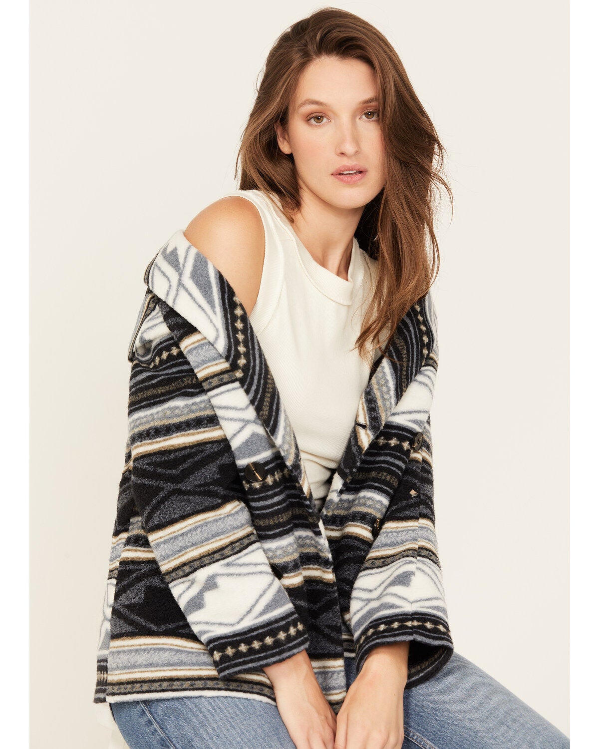 Driftwood Women's Blanch Southwestern Print Blazer, Multi, hi-res