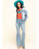 Image #6 - Shyanne Women's Cropped Paisley Americana Denim Trucker Jacket , , hi-res