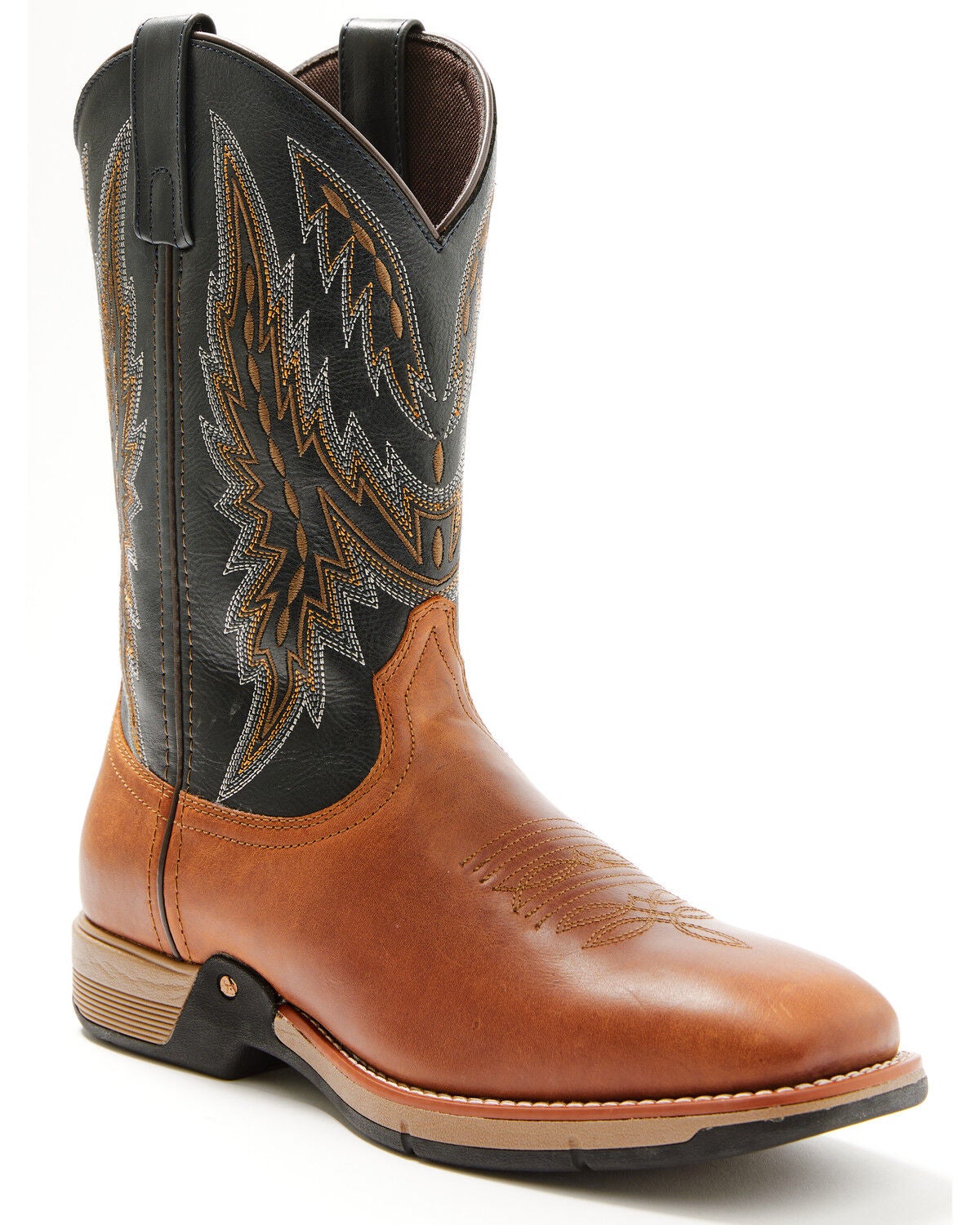Laredo Men's Tri-Tech Vapor Performance Western Boots - Broad Square Toe, Cognac, hi-res