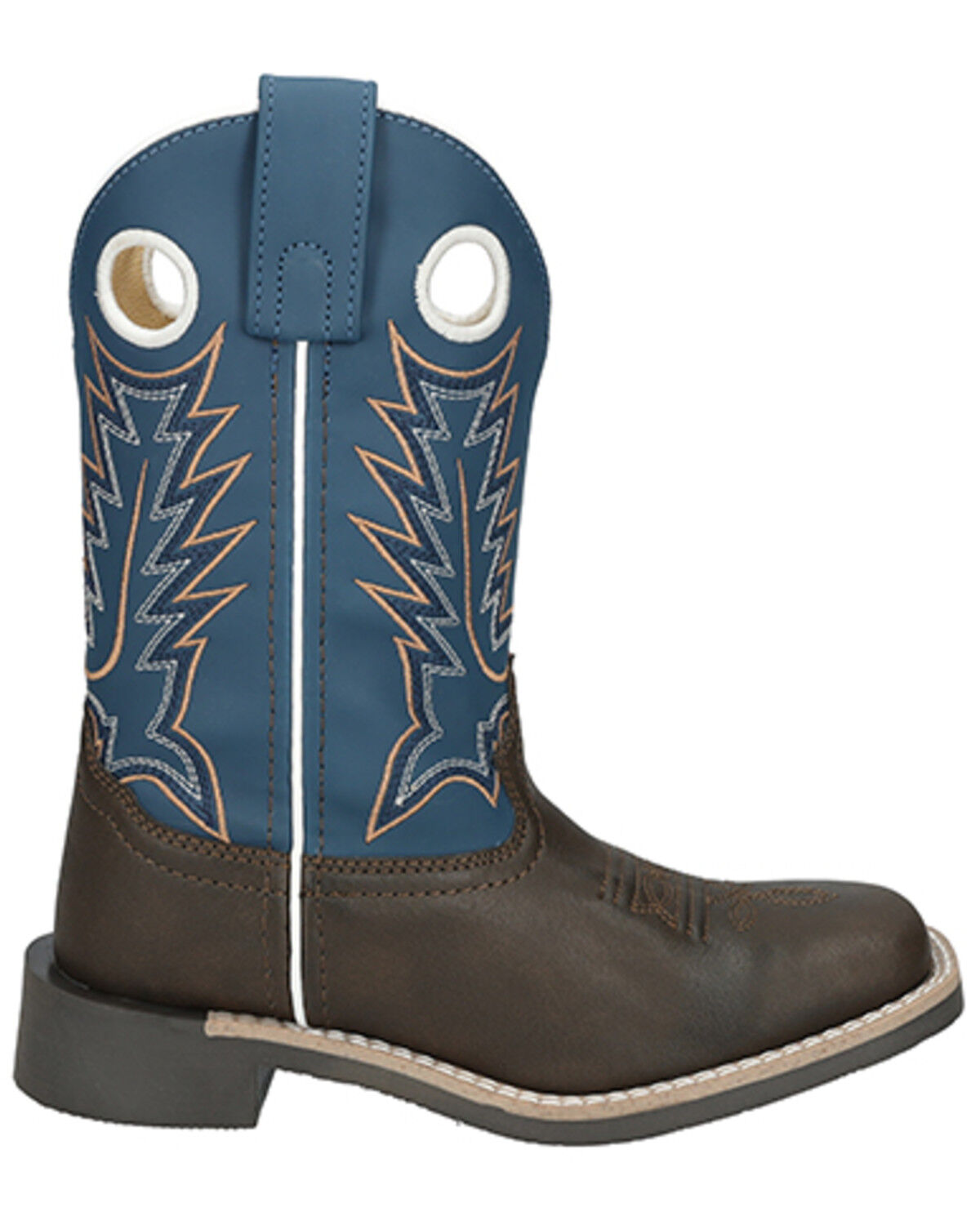 Image #2 - Smoky Mountain Boys' El Paso Western Boots - Broad Square Toe, Dark Brown, hi-res