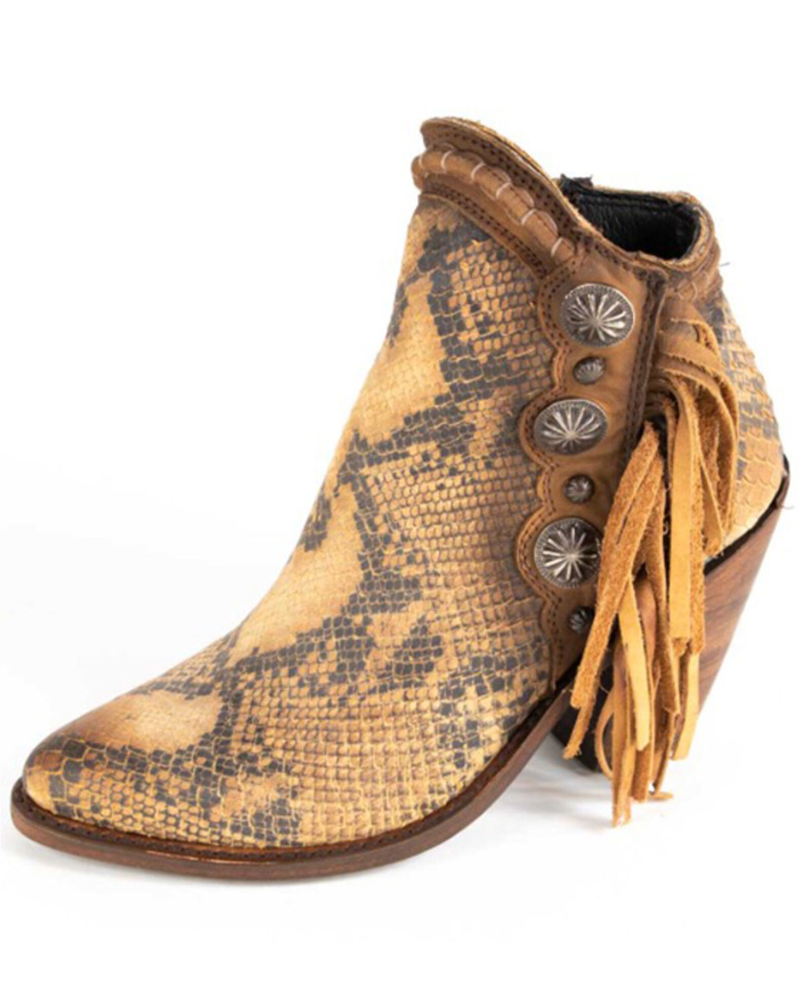 Liberty Black Women s Python Fashion Booties Round Toe Boot Barn