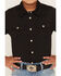 Image #3 - Burlebo Boys' Solid Short Sleeve Button-Down Stretch Performance Western Shirt, Black, hi-res