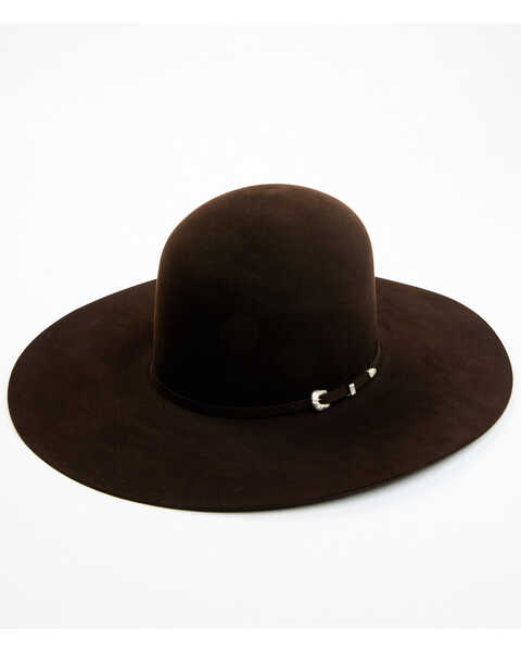 Atwood 100X Beaver Fur Felt Open Crown Hat, Chocolate, hi-res