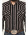 Image #3 - Cinch Men's Modern Fit Striped Long Sleeve Snap Western Shirt, Black, hi-res