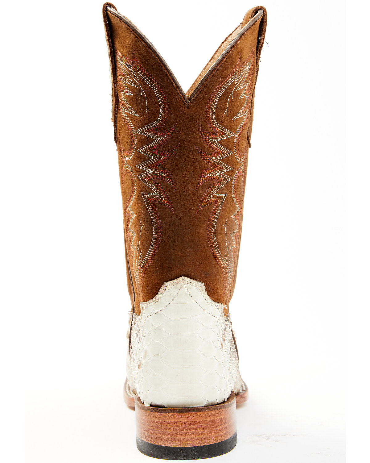 Image #5 - Cody James Men's Bone Python Exotic Western Boot - Broad Square Toe, Brown, hi-res