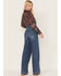 Image #3 - Shyanne Women's Medium Wash High Rise Belted Trouser Wide Jeans, , hi-res
