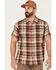 Image #1 - North River Men's Earth Crosshatch Large Plaid Short Sleeve Button Down Western Shirt, Multi, hi-res