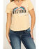 Image #4 - Ariat Women's Mustard Western Vibes V-Neck Graphic Tee, , hi-res