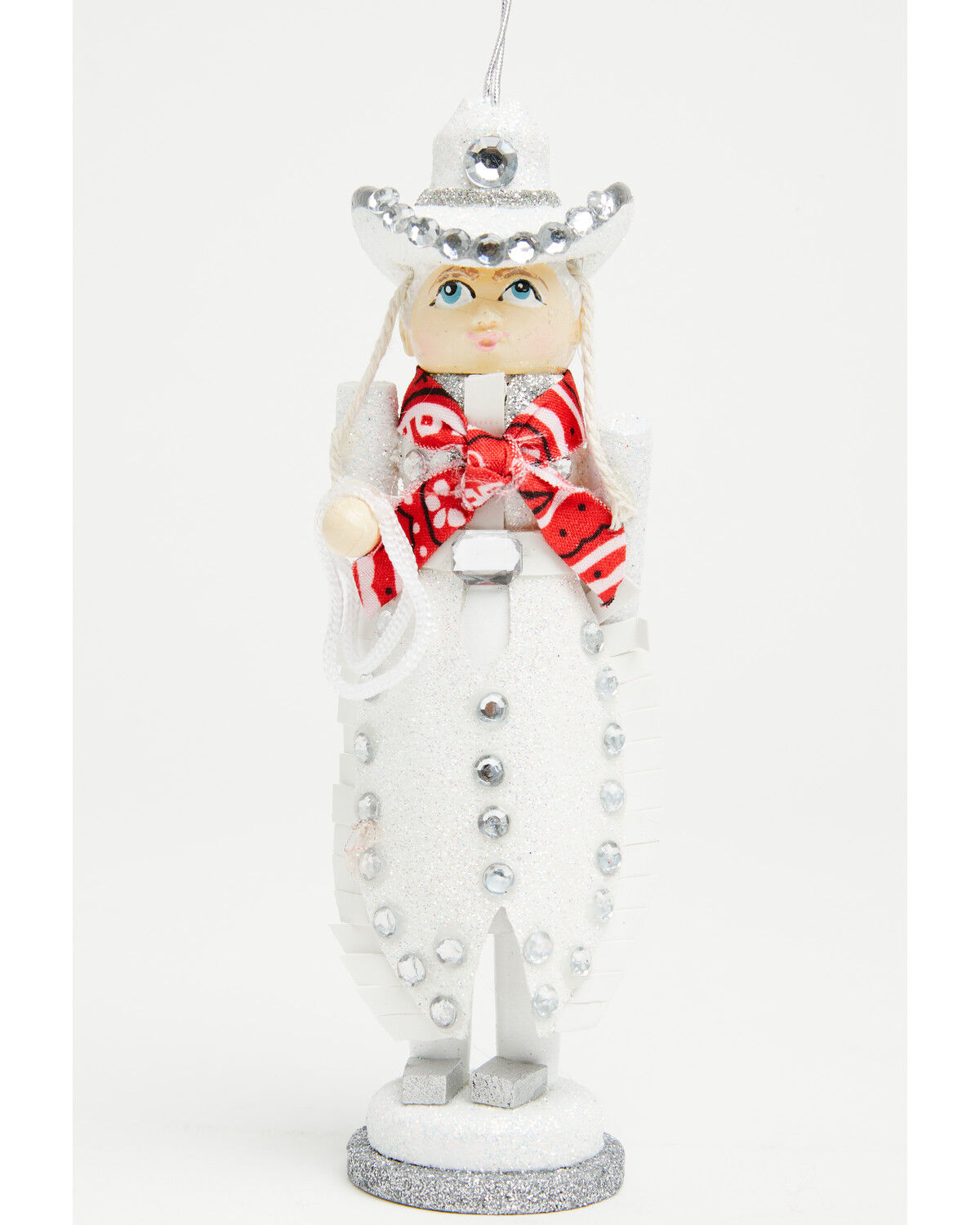 Image #1 - Kurt Adler Hollywood Rhinestone Cowgirl Nutcracker Ornament, Multi, hi-res