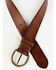Image #2 - Cleo + Wolf Women's Brown with White Stitching Detail Leather Belt, Brown, hi-res