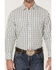 Resistol Men's Malone Small Plaid Long Sleeve Button Down Western Shirt , Off White, hi-res