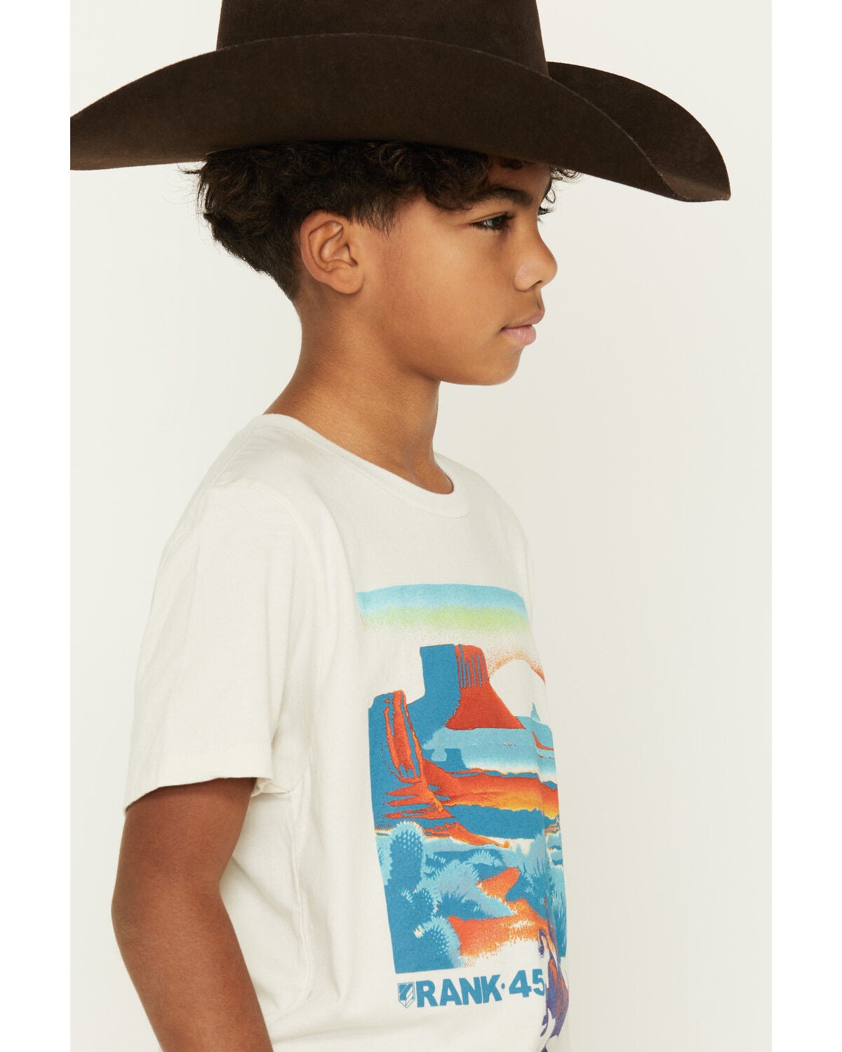 Image #2 - RANK 45&reg; Boys' Bull Rider Short Sleeve Graphic T-Shirt, Natural, hi-res