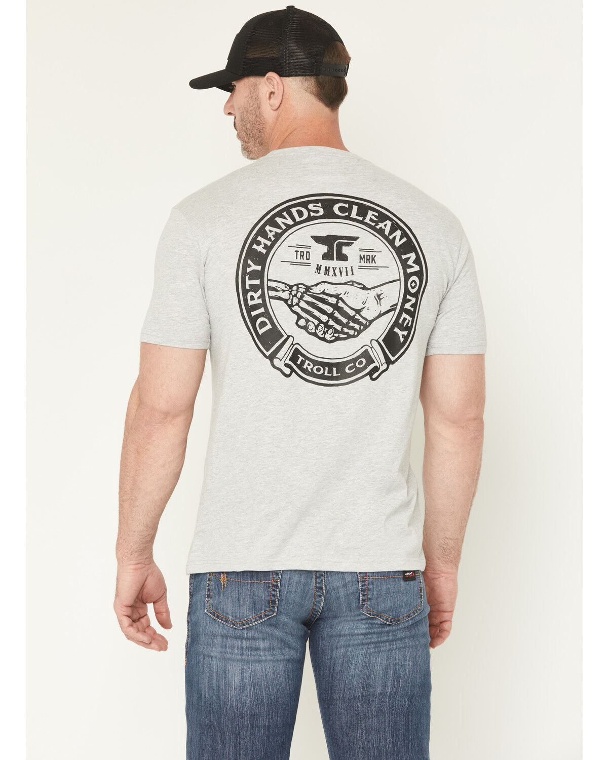Image #1 - Troll Co Men's Haggler Short Sleeve Graphic T-Shirt, Heather Grey, hi-res