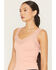 Image #2 - By Together Women's Seamless Lace Ribbed Tank, Rose, hi-res