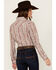 Image #4 - Rough Stock by Panhandle Women's Wallpaper Print Long Sleeve Pearl Snap Stretch Western Shirt, Orange, hi-res
