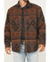 Image #3 - Cody James Men's Rosewell Southwestern Print Fleece Lined Shirt Jacket, Dark Brown, hi-res