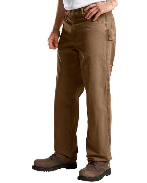 Image #1 - Dickies Men's Relaxed Fit Sanded Duck Carpenter Jeans, Timber, hi-res