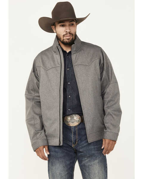Cinch Men's Textured Concealed Carry Softshell Jacket, Grey, hi-res