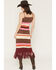 Image #6 - Shyanne Women's Striped Sleeveless Sweater Midi Dress, Burgundy, hi-res