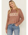 Image #1 - White Crow Women's Rodeo Open Weave Long Sleeve Sweater, Rust Copper, hi-res