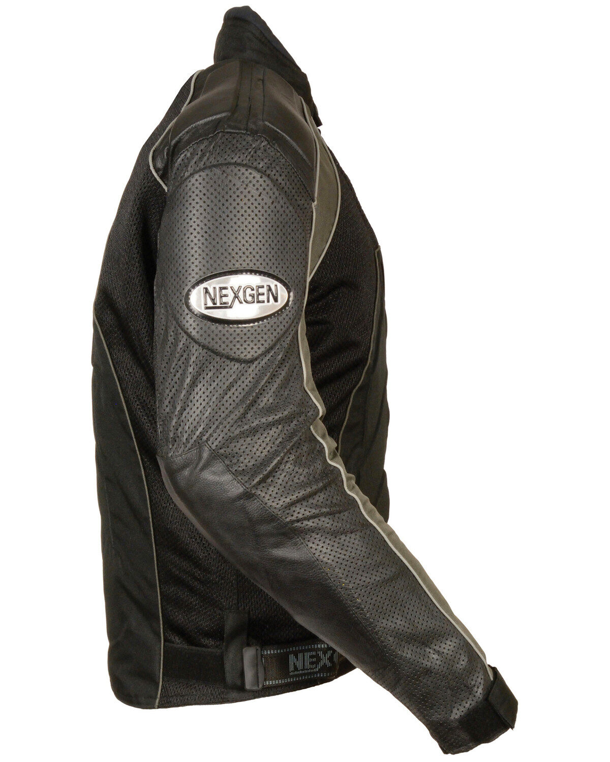 Image #2 - Milwaukee Leather Men's Combo Leather Textile Mesh Racer Jacket - 3X, , hi-res