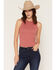 Image #1 - Cleo + Wolf Women's Ruffle Trim Tank, Rose, hi-res