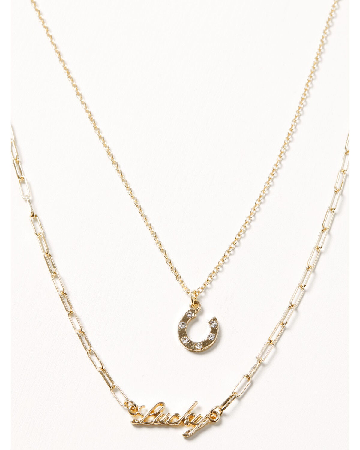 Image #1 - Shyanne Women's Lucky Horseshoe Necklace, Gold, hi-res