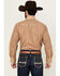 Image #4 - Roper Men's Floral Striped Print Long Sleeve Snap Western Shirt, Gold, hi-res