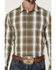 Image #3 - Gibson Men's Station Plaid Long Sleeve Button-Down Western Shirt, Navy, hi-res