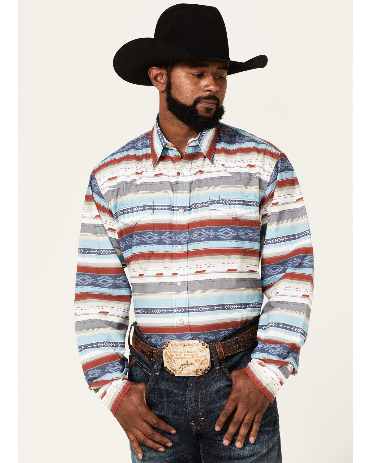 roper aztec button up