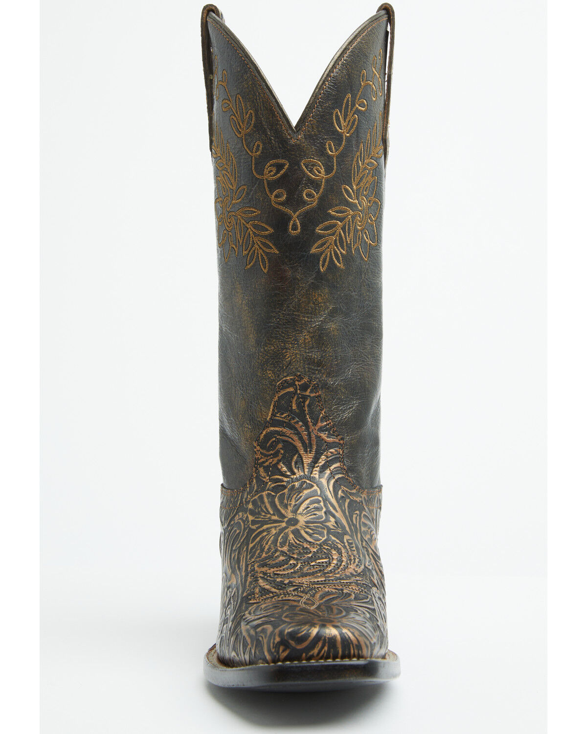 Image #4 - Shyanne Women's Winona Embossed Western Boots - Square Toe, Bronze, hi-res