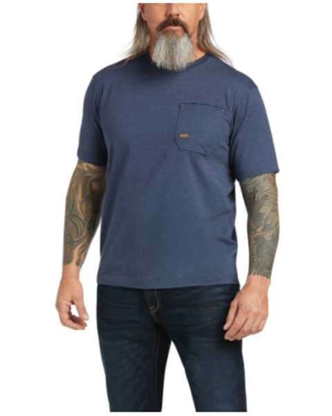 Ariat Men's Rebar Workman Full Cover Graphic Work Pocket T-Shirt , Slate, hi-res