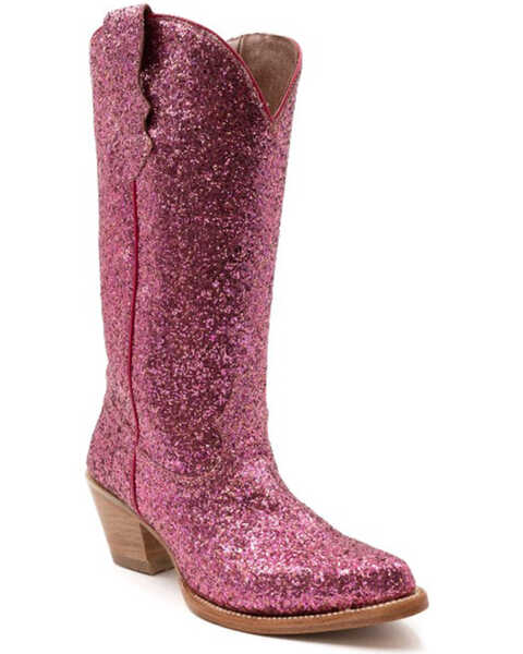 Ferrini Women's Dazzle Western Boots - Pointed Toe , Pink, hi-res