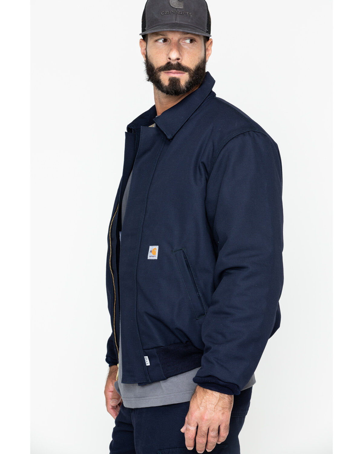 Image #4 - Carhartt Men's FR Duck Bomber Jacket - Big & Tall, , hi-res