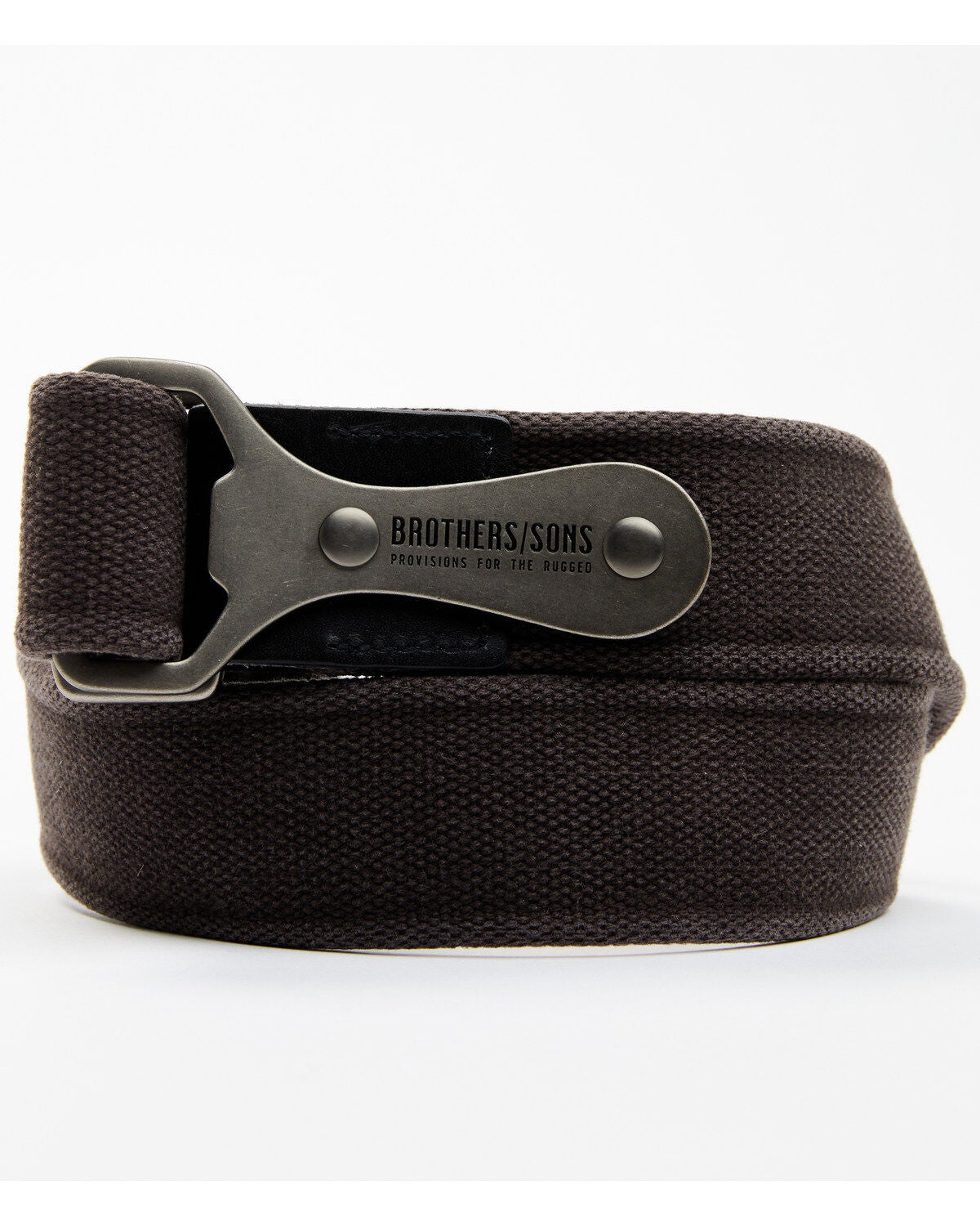 Brothers and Sons Men's Bottle Opener Canvas Belt, Charcoal, hi-res