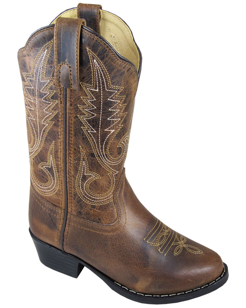Smoky Mountain Youth Girls' Annie Western Boots - Round Toe, Brown, hi-res