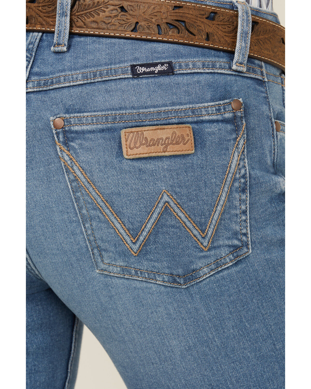 Product Name:  Wrangler Retro Women's Eva Medium Wash Mid Rise Mae Stretch Trouser Jeans
