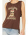 Image #3 - Cleo + Wolf Women's Naughty Is Nice Graphic Tank, Chocolate, hi-res