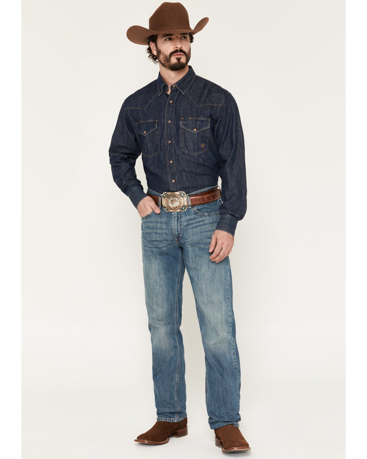 Ariat Men's M2 Relaxed Fit Granite Bootcut Jeans, Granite, hi-res