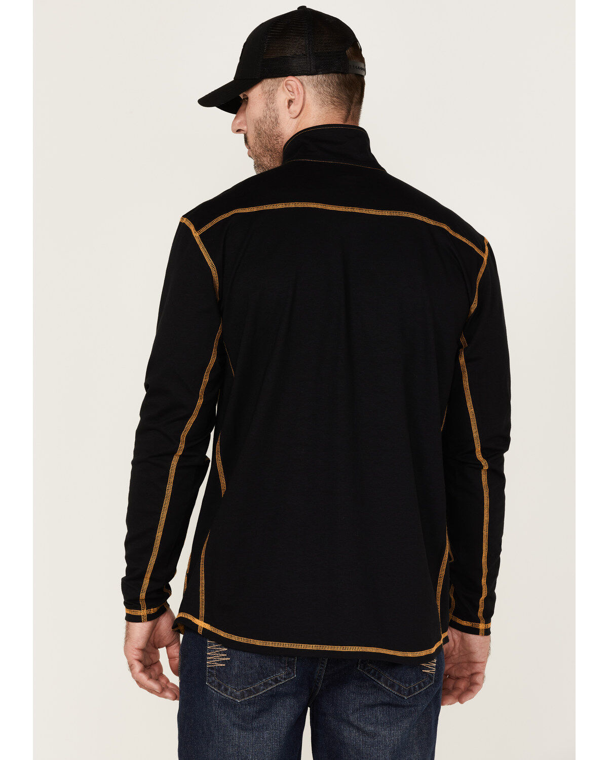 Image #4 - Cody James Men's FR Knit 1/4 Zip-Front Work Pullover, Black, hi-res