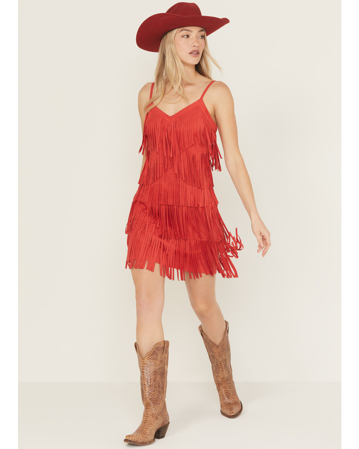 Product Name:  Idyllwind Women's Brixworth Faux Suede Fringe Mini Dress
