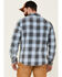 Flag & Anthem Men's Vail Vintage Large Plaid Print Long Sleeve Button Down Western Shirt , Navy, hi-res