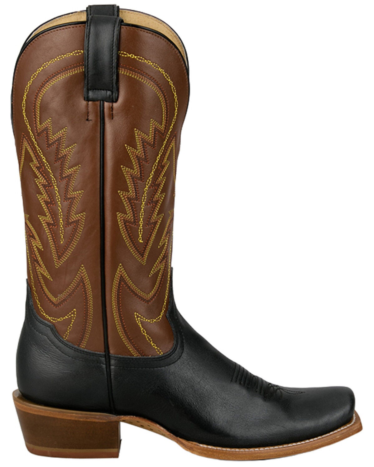 Image #2 - Tony Lama Men's Beau Tall Western Boots - Square Toe, Black/tan, hi-res
