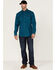 Cody James Men's FR Geo Print Long Sleeve Snap Work Shirt , Blue, hi-res