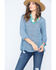 Image #1 - Ryan Michael Women's Embroidered Cupra Rayon Top, Navy, hi-res