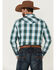 Image #4 - Cody James Men's Mineral Large Plaid Long Sleeve Snap Western Shirt - Big & Tall , Blue, hi-res