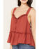 Image #3 - Trixxi Women's Swiss Dot Tank, Rust Copper, hi-res