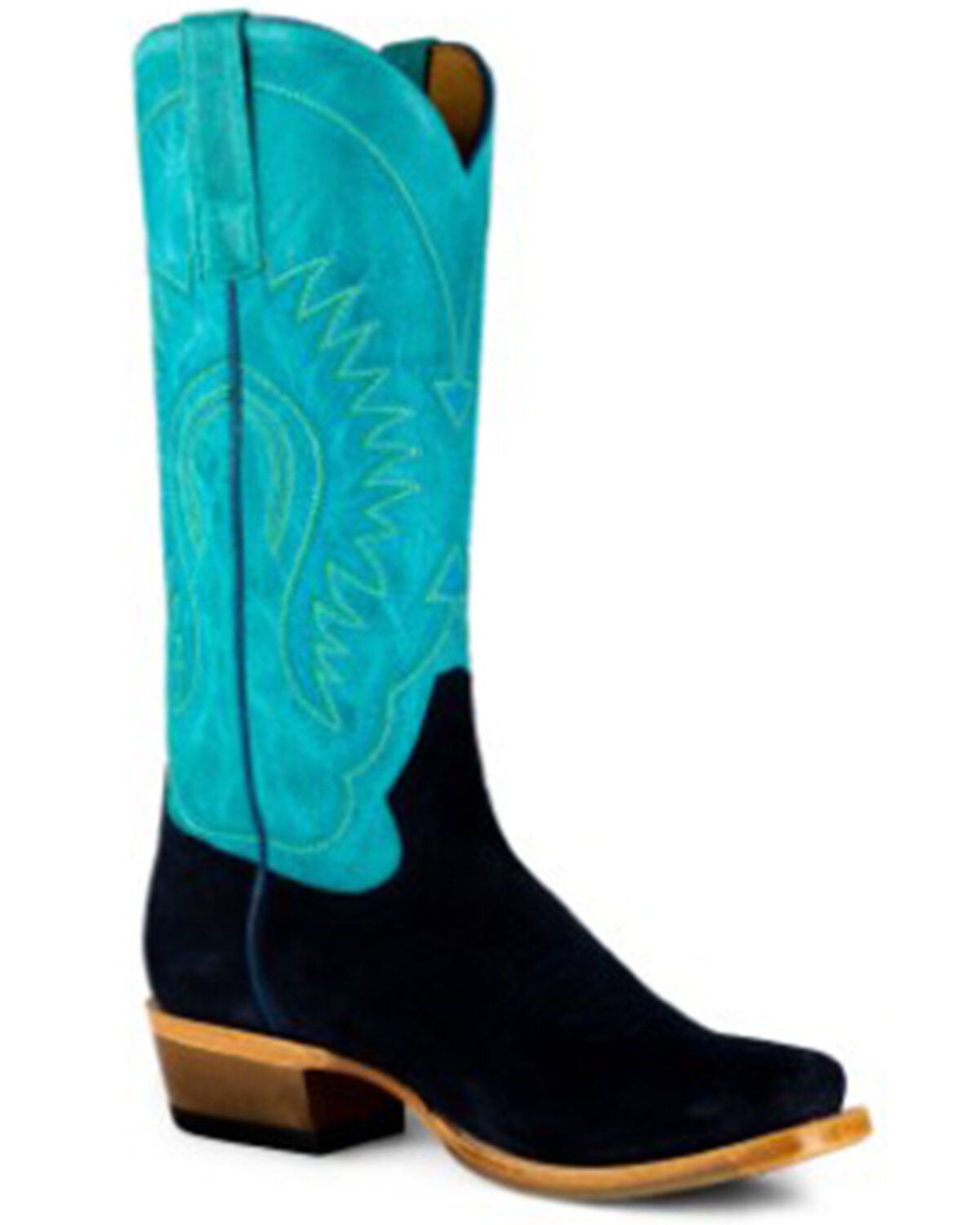 Macie Bean Women's Looney Moon Western Boots - Square Toe, Navy, hi-res
