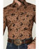 Image #3 - Cowboy Hardware Men's Bronc Conversation Print Long Sleeve Snap Western Shirt, Brown, hi-res