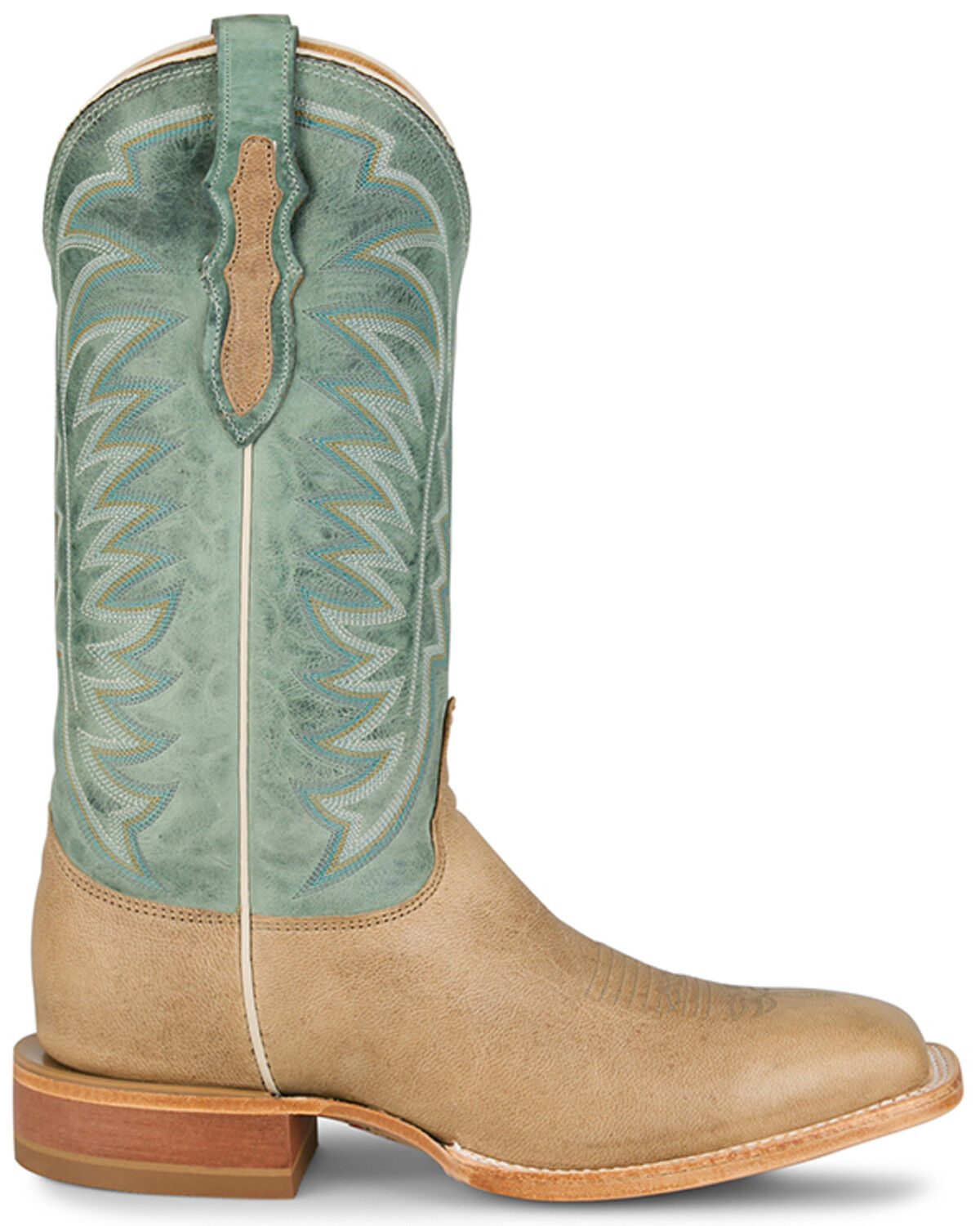 Image #2 - Justin Men's Burchett Performance Western Boots - Broad Square Toe, Cream, hi-res